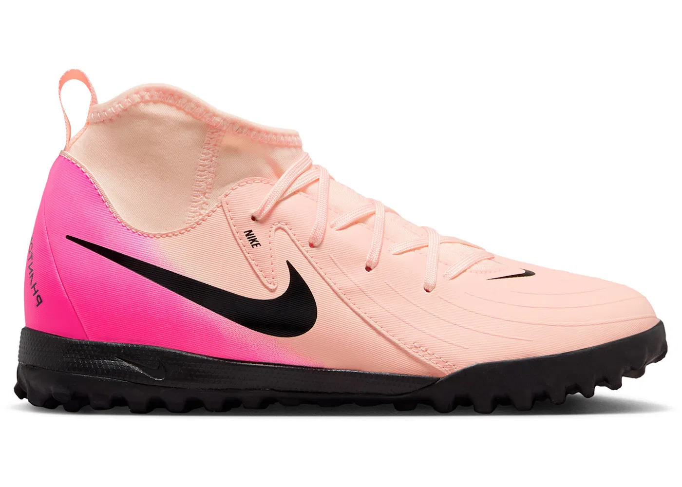 Детские кроссовки для футбола с принтом Nike Phantom Luna 2 Academy TF, Crimson Tint/Pink Blast/Black