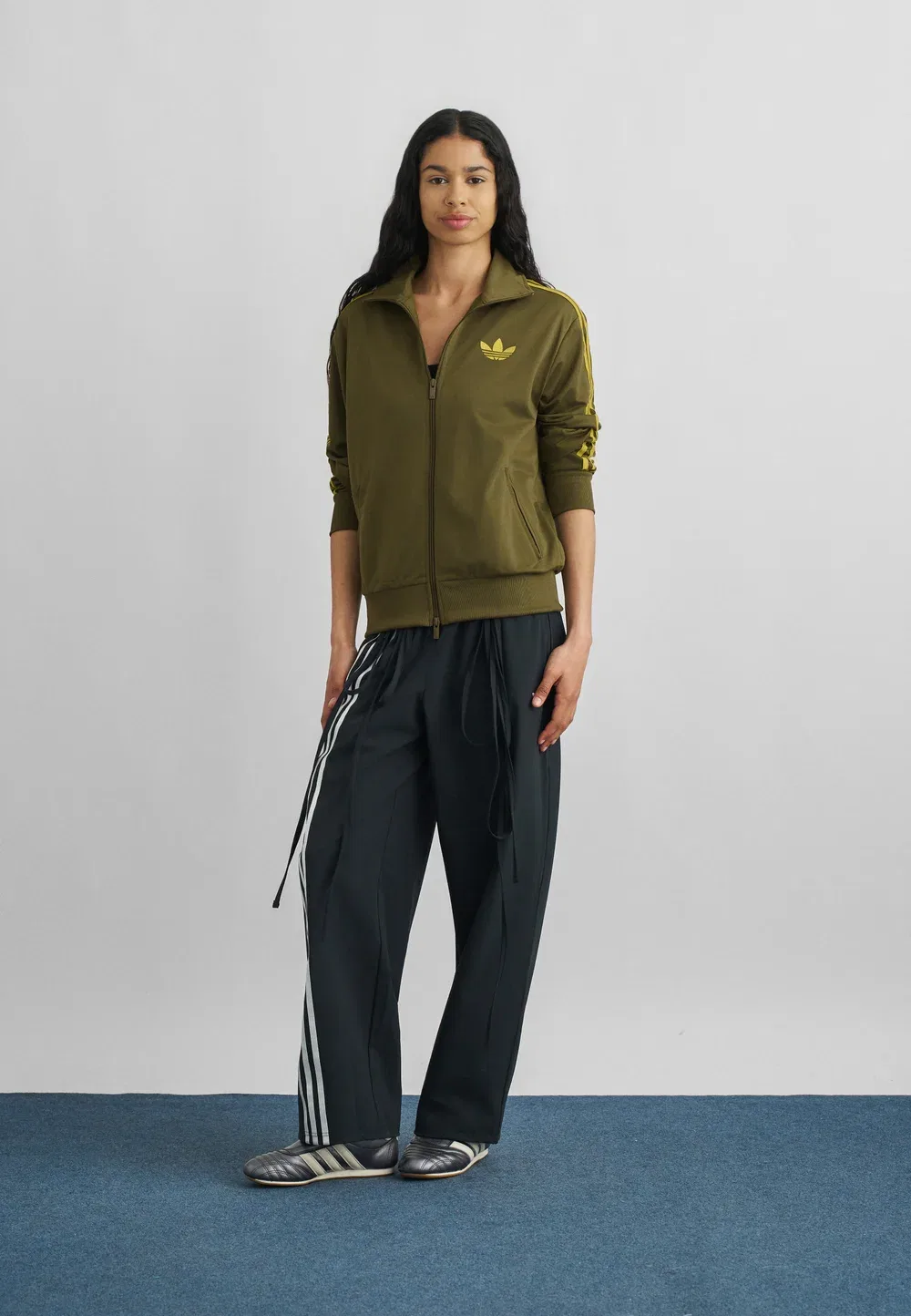 Свободная летняя куртка Firebird Adidas Originals, Olive Strata/Preloved Lime — фото 2