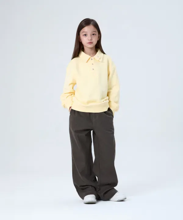 Штаны из мягкой саржи для детей, Nau, charcoal brown