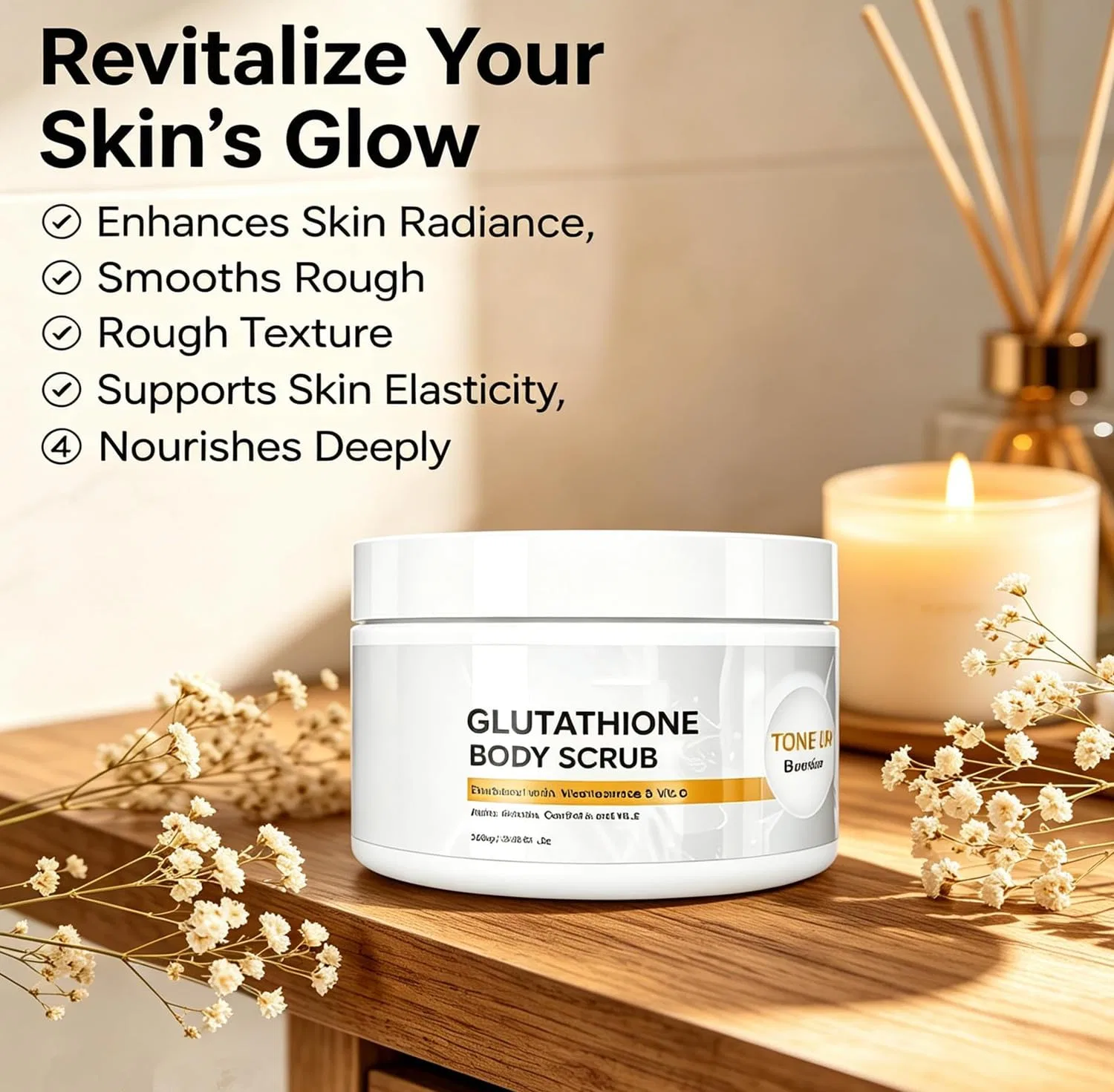 Скраб для тела Glutathione Body Scrub & Tone Up Booster, Generisch, 250 г — фото 3