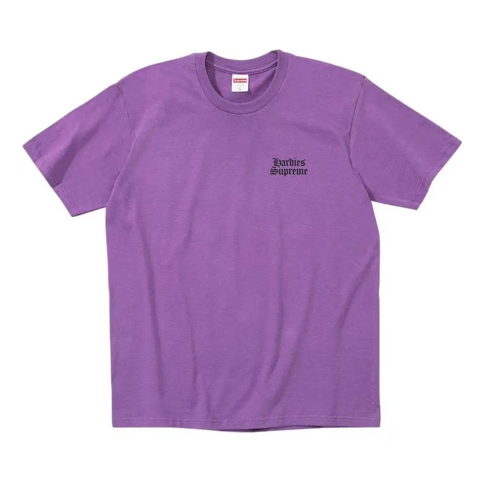 Футболка с принтом Supreme, фиолетовый