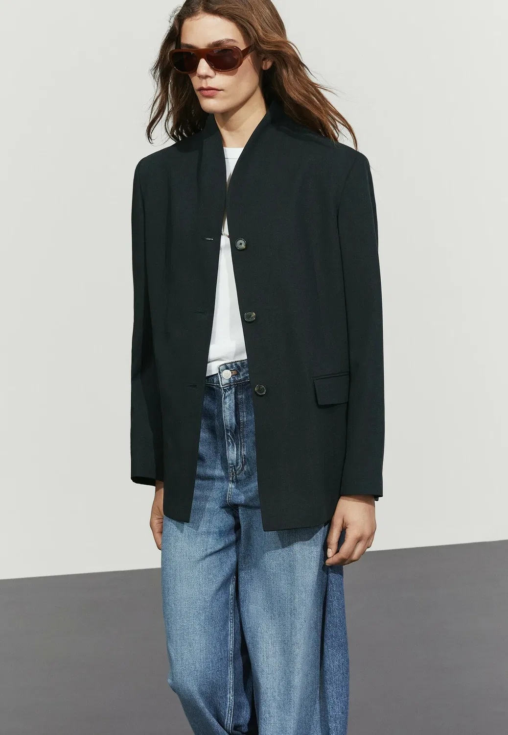 Короткая шерсть Massimo Dutti, Mottled Dark Blue