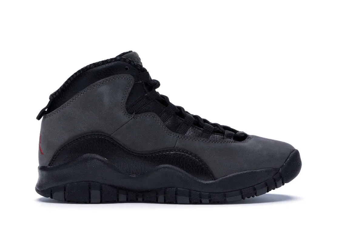 Детские кроссовки Lifestyle с премиальным верхом Jordan 10 Retro, Dark Shadow/True Red-Black
