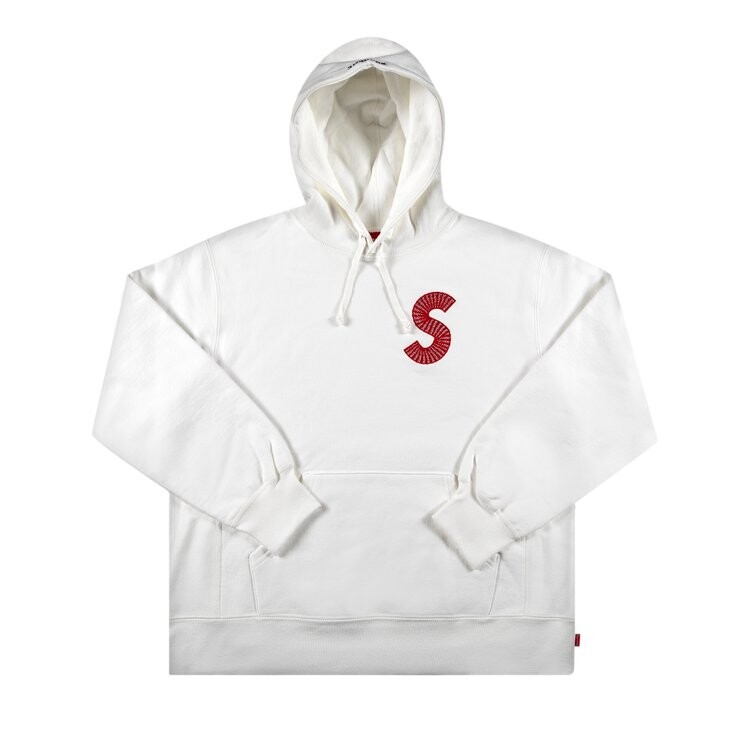 

Толстовка Supreme S Logo Hooded Sweatshirt 'White', белый