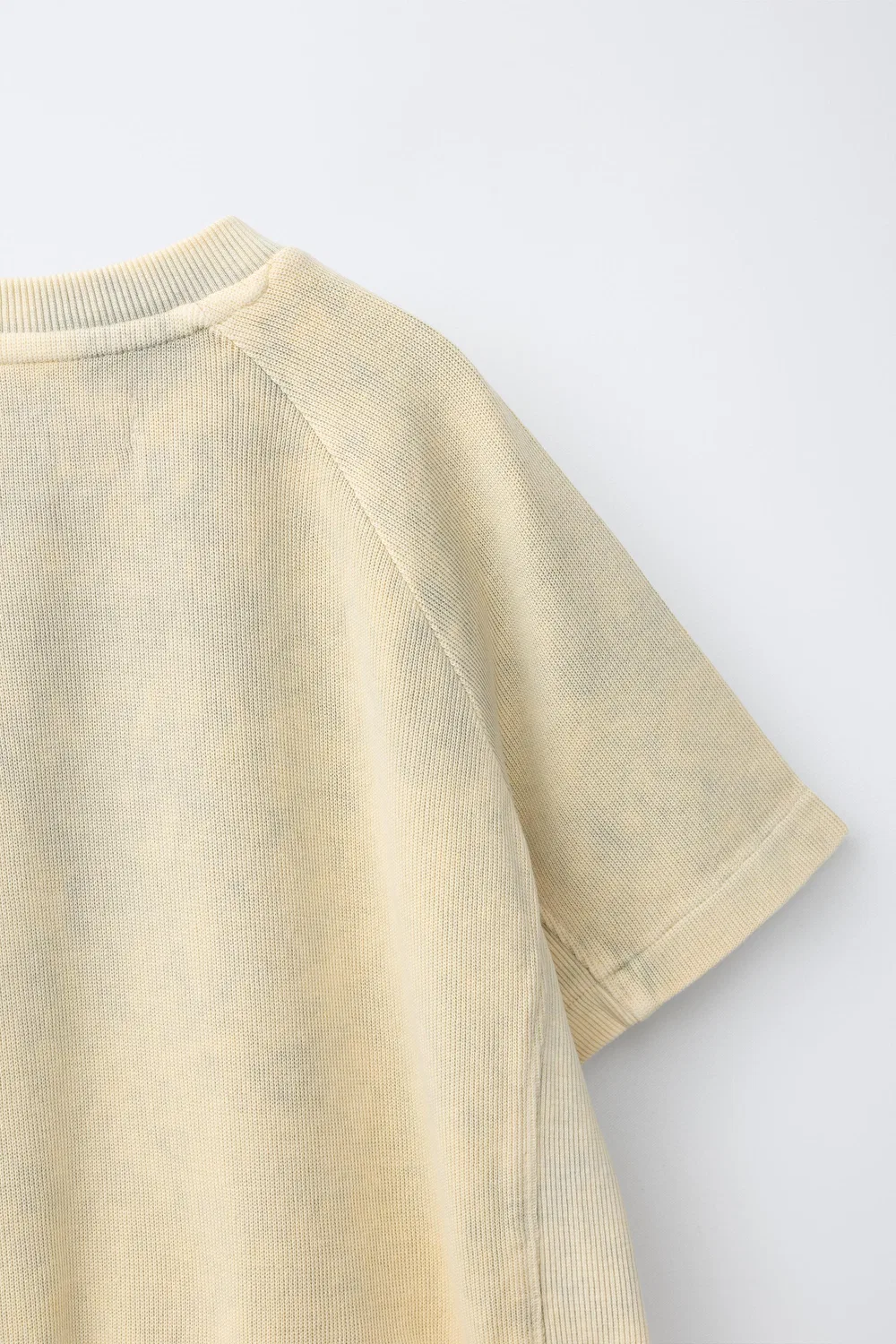 Футболка, окрашенная методом гальванического окрашивания ZARA, Ecru — фото 4