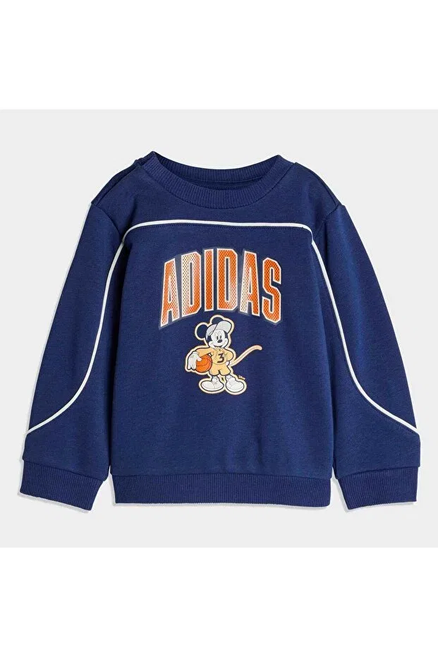 Детский спортивный комплект для мальчиков с принтом Mickey Mouse Adidas, Navy Blue — фото 3