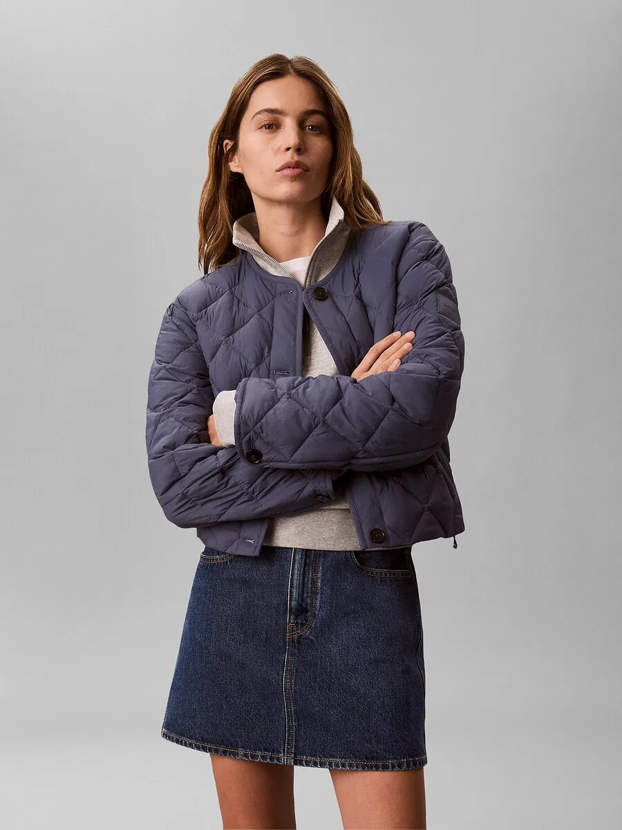 Куртка Calvin Klein межсезонья темно-фиолетового цвета — фото 2