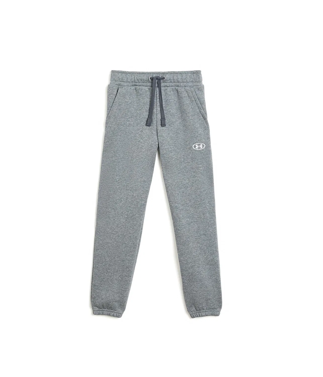 Спортивные брюки Rival Fleece (для детей постарше) Under Armour Kids, Castlerock Medium Heather/White