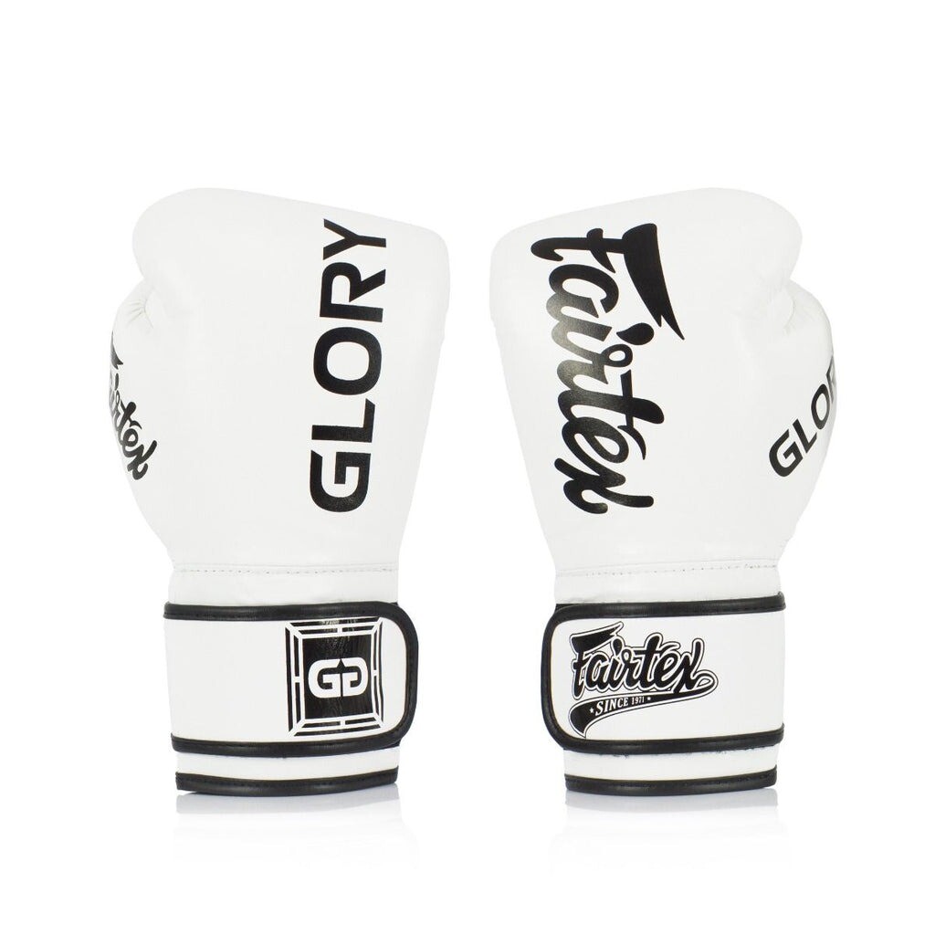 

Боксерские перчатки для соревнований Fairtex x Glory Kickboxing, Velcro, 10 oz., белый