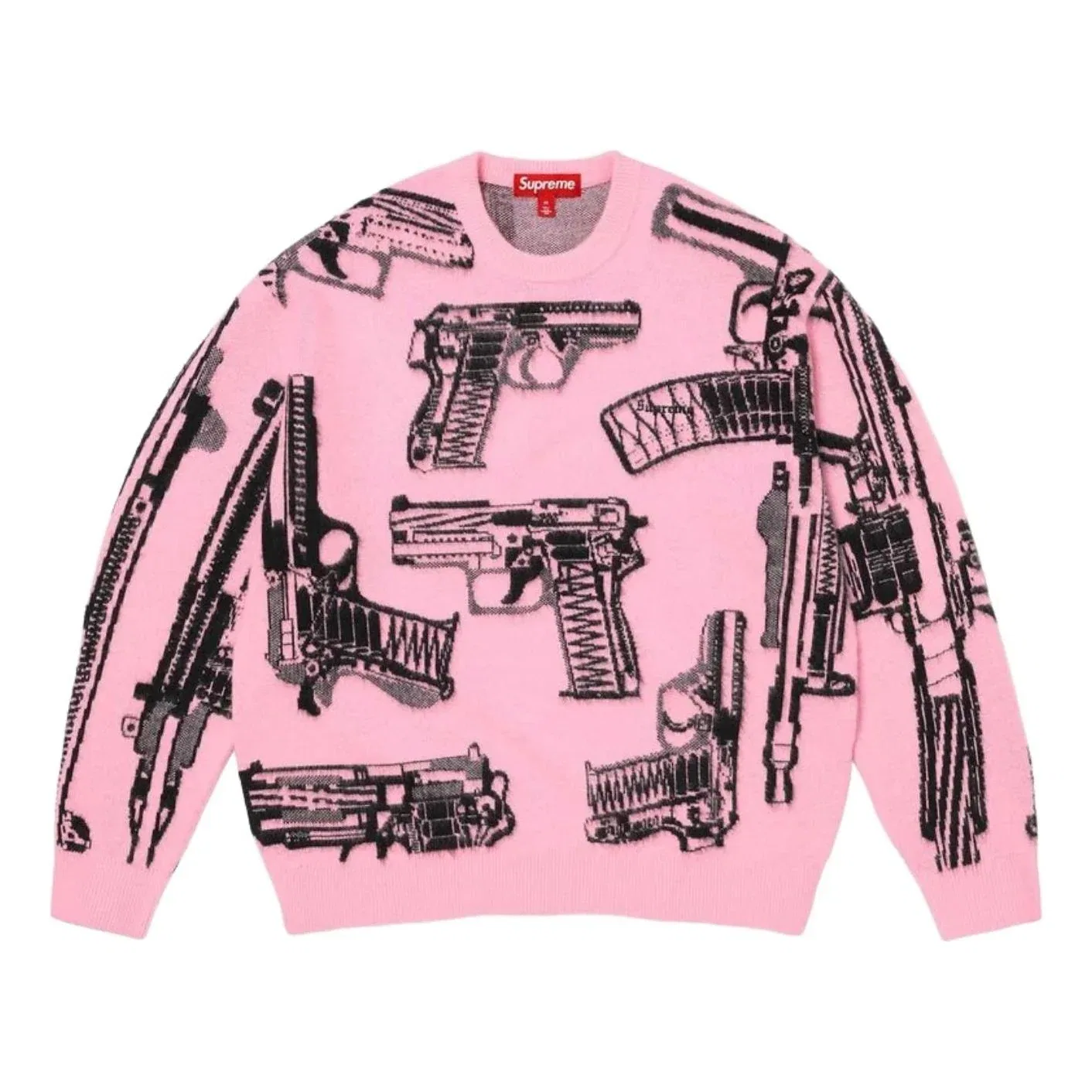 Мужской свитер с принтом Guns Supreme, розовый