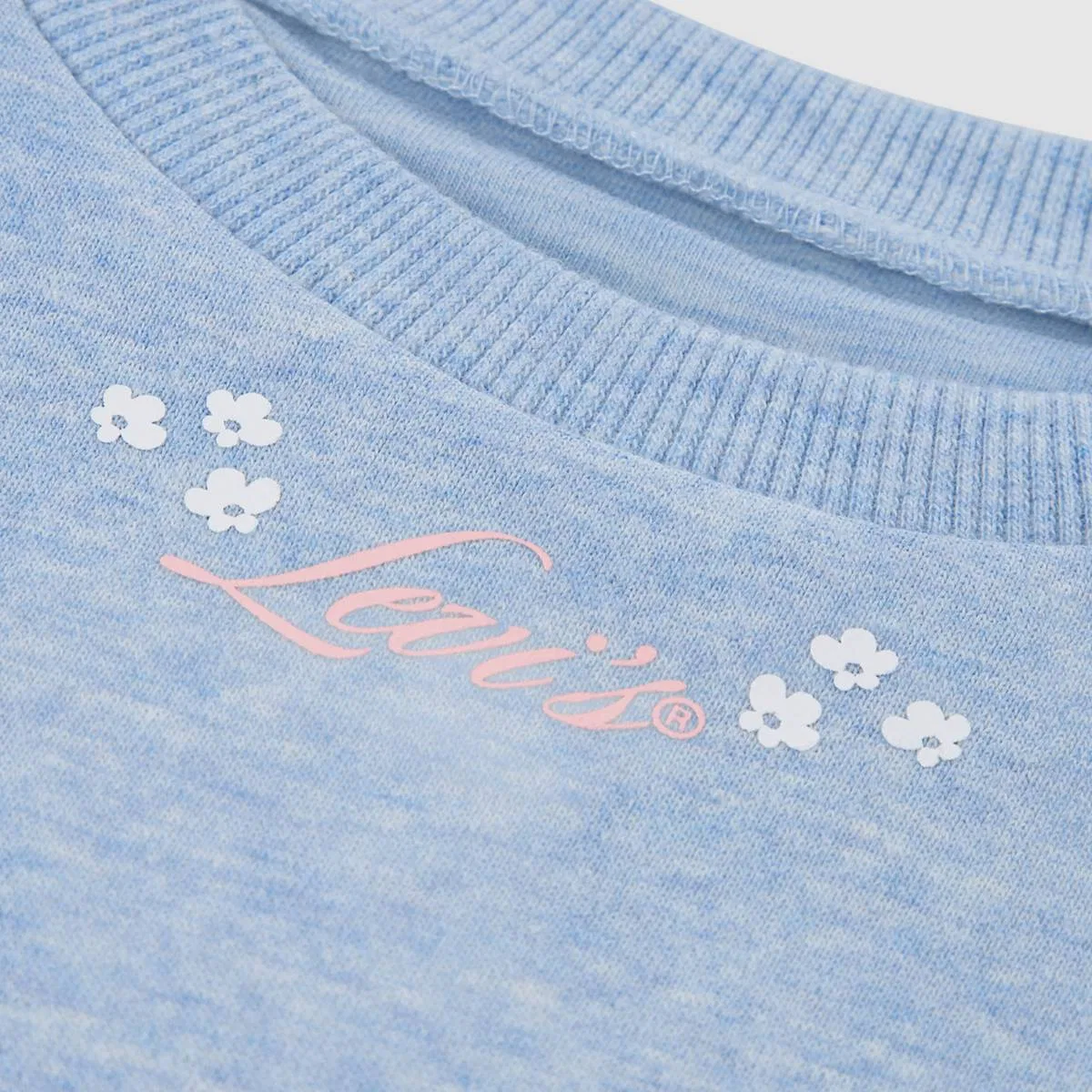 Детские спортивные брюки с оборками для девочек 2-4 лет Levi's, Skyway Heather - Blue — фото 3