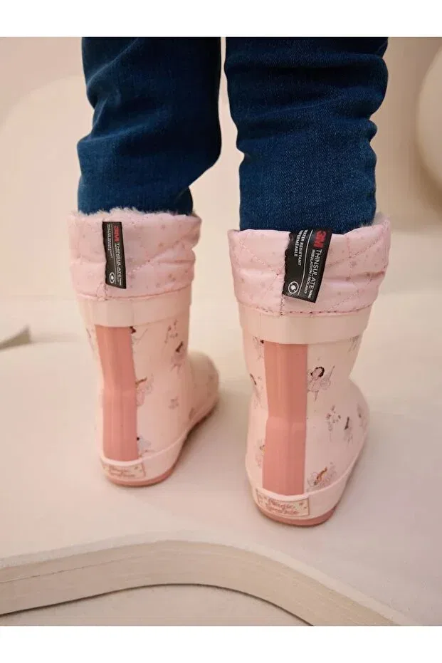 Детские сапоги для девочек водонепроницаемые Fairy Pink Character Thinsulate Lined Cuffed Rain Boots Next Baby, Pink — фото 4