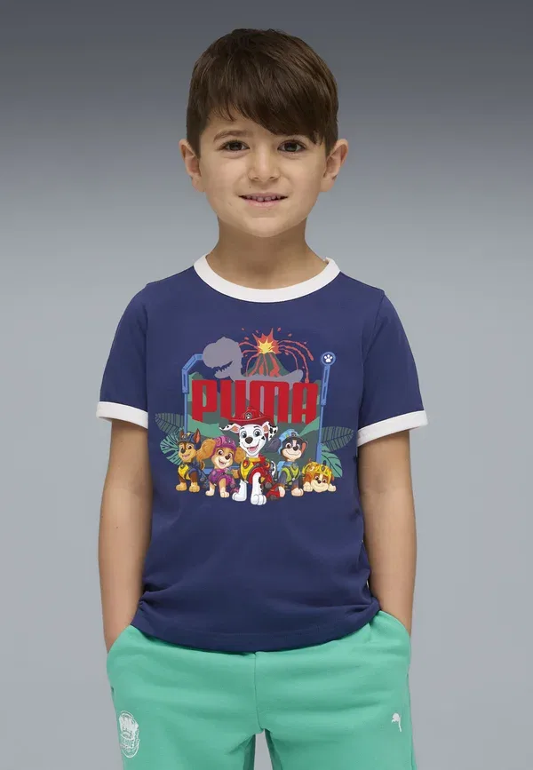 Футболка с принтом Paw Patrol Ringer-t-Shirt Puma Blue Jewel, синий — фото 2