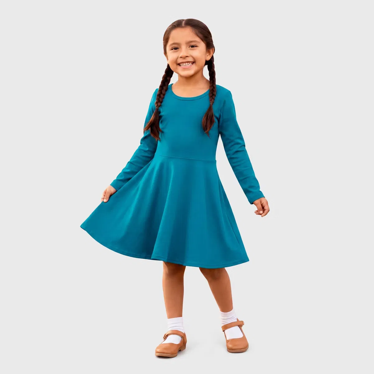 Платье с длинным рукавом Skater City Threads, Teal