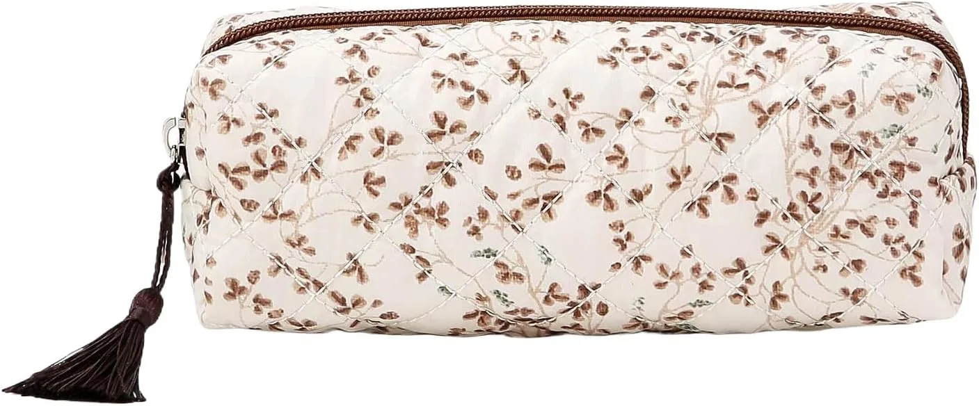 Косметичка с цветочным узором, стеганая, 24x5x5 см, Style9 Generic