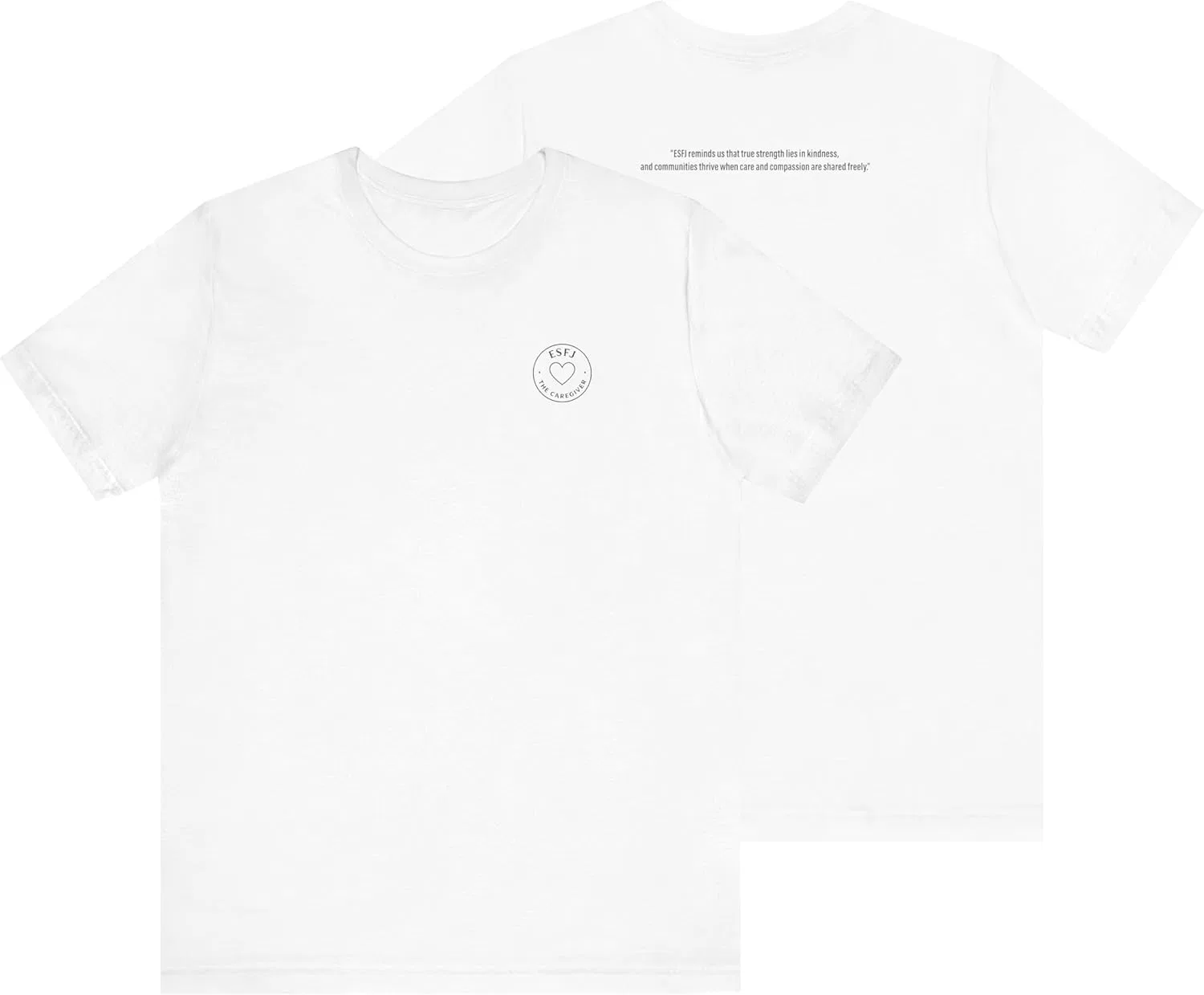 Футболка с принтом ESFJ Bella+canvas, White