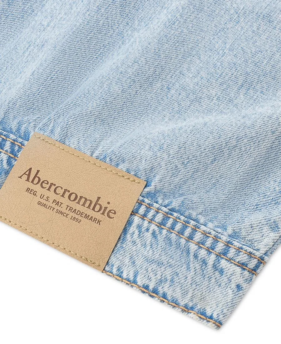 Детская джинсовая куртка с капюшоном, с длинным рукавом, 2T-5T abercrombie kids, Blue — фото 4