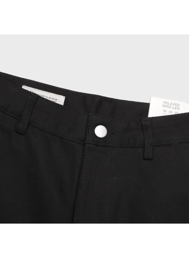 Джинсы прямые классические универсальные мягкие Zara, черный — фото 4