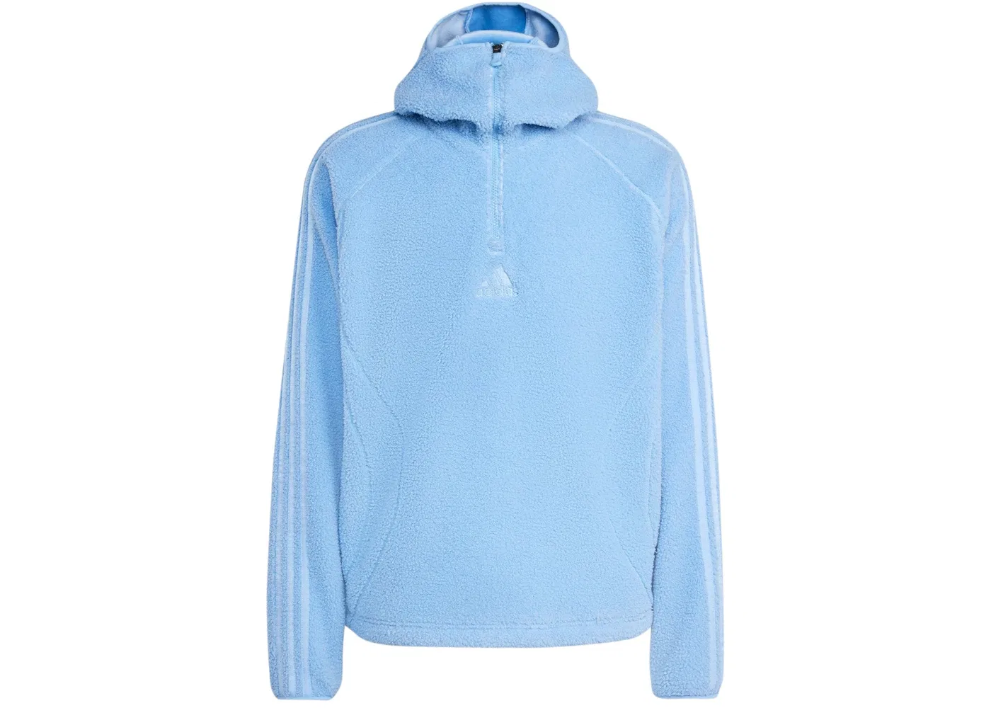 Мужская худи с четверть-замком Borg Fleece Teamgeist Adidas, Ash Blue