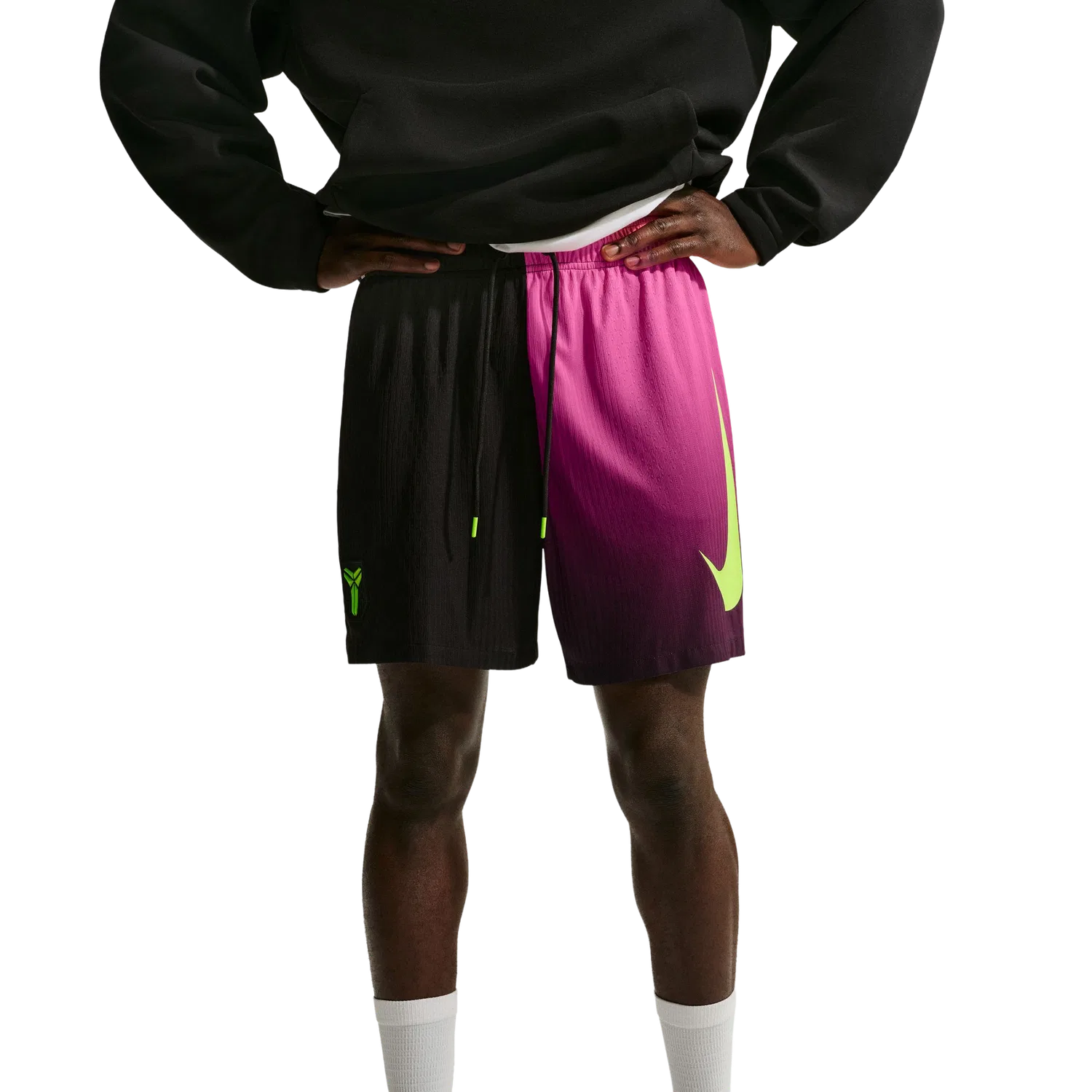 Мужские спортивные шорты с эластичным поясом Nike Kobe, Electric Green/Black — фото 4
