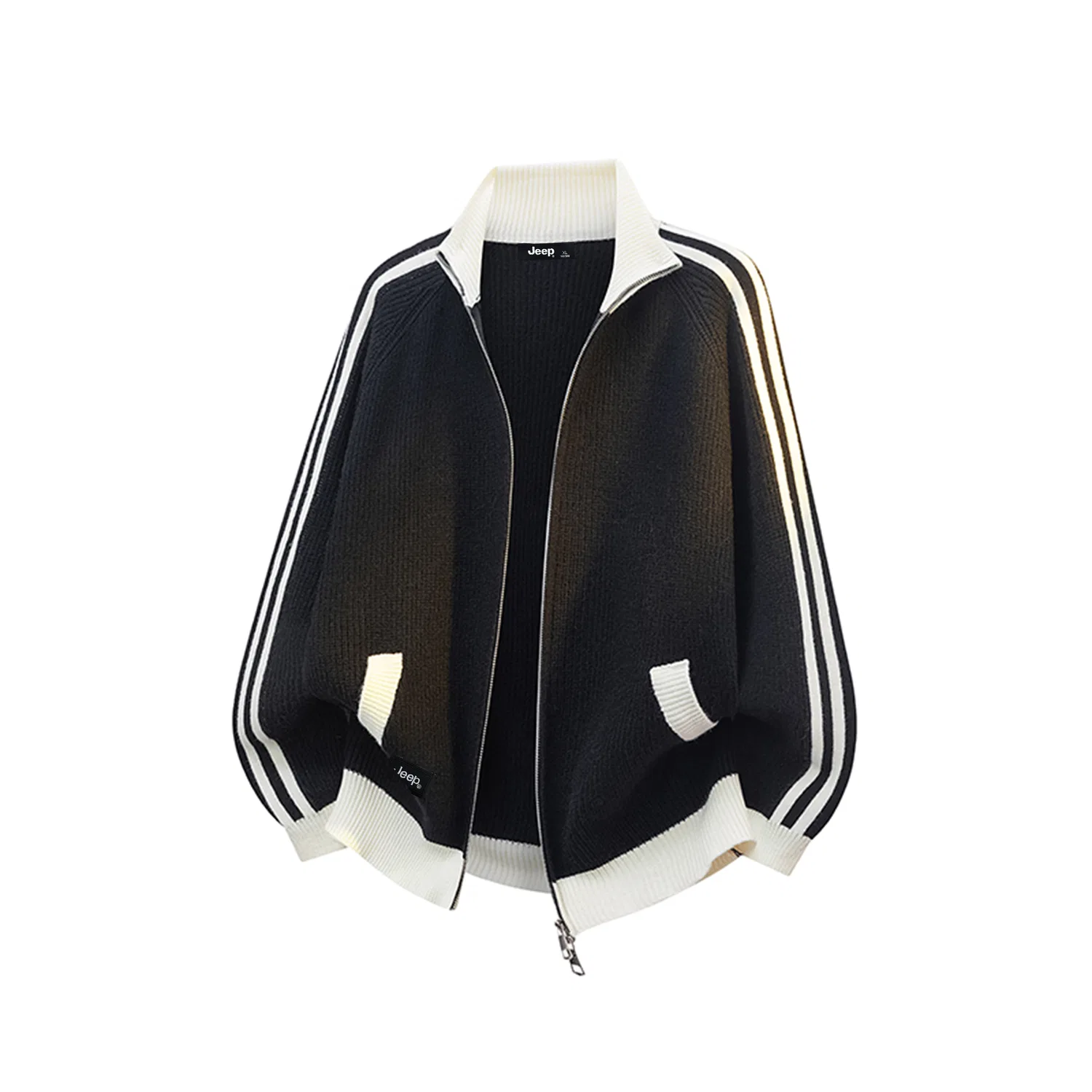 Детский утепленный свитер с воротником-стойкой Jeep Leisure Collection, Black
