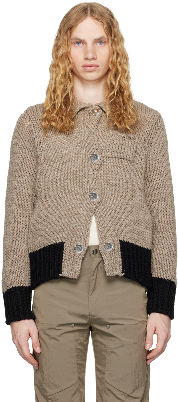 

Кардиган Meta Knit серо-коричневого цвета OUAT