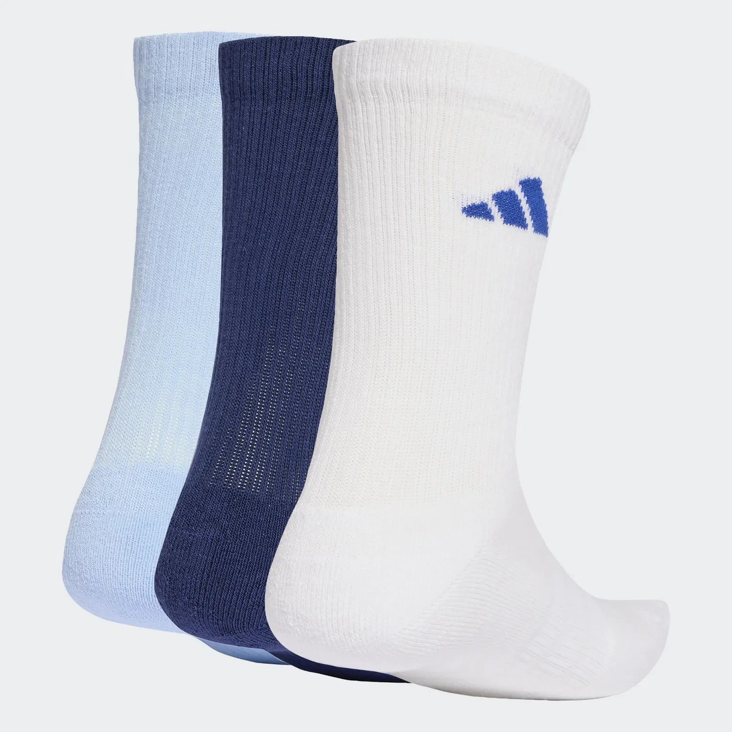 Спортивные носки с полушерстяным верхом Adidas, Синий / Белый / Светло-синий — фото 2