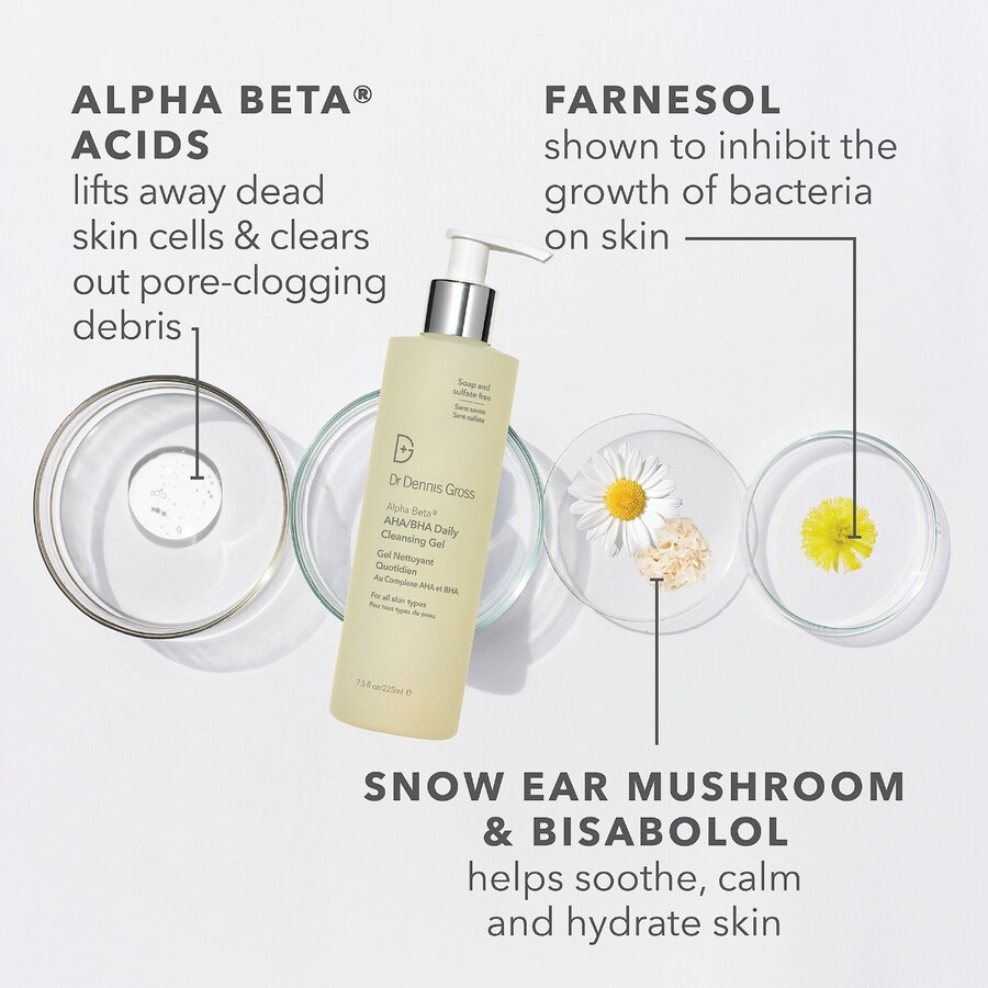Гель для умывания Dr. Dennis Gross Skincare — Очищающий гель Alpha Beta AHA/BHA для ежедневного применения, 225 мл — фото 4