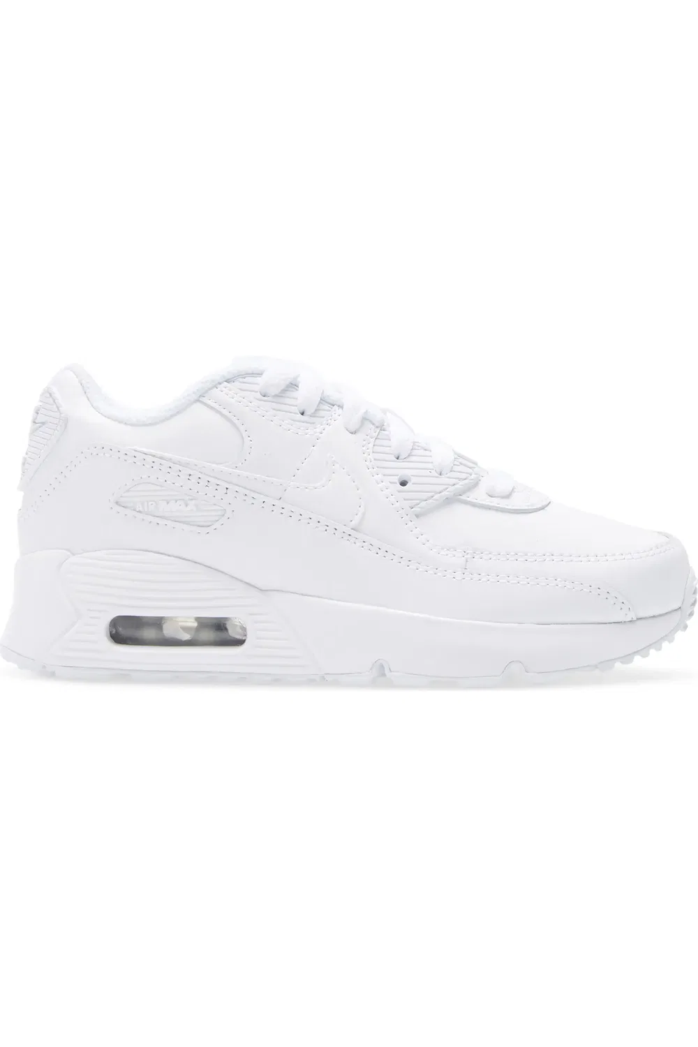 Кроссовки детские для активных игр Air Max 90 Nike, White/White/Metallic Silver — фото 3