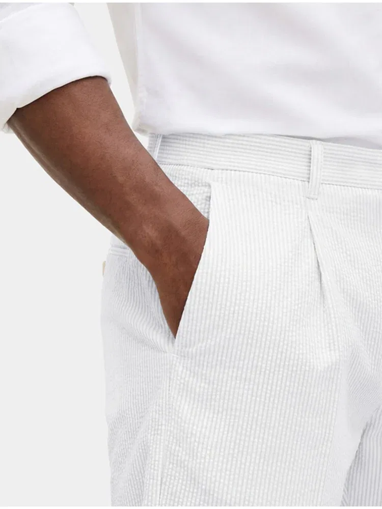 Шорты Relaxed Fit Seersucker TOMMY HILFIGER, Navy — фото 3