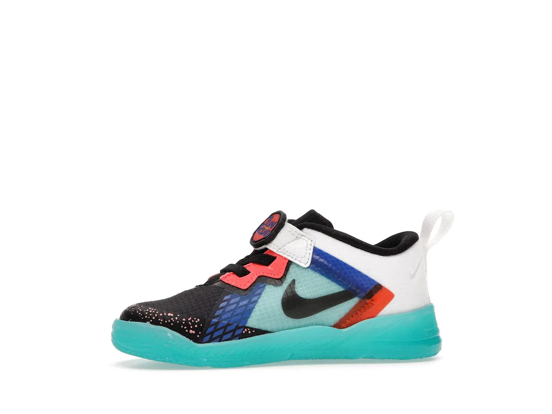 Детские кроссовки LeBron 18 Low Nike, Summit White/Dynamic Turquoise-Crimson Bliss-Black — фото 3
