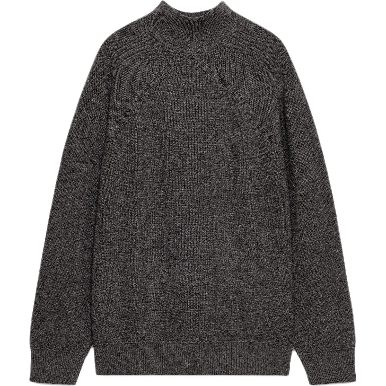 Женский свитер с воротником-стойкой Brown/Dark Taupe ZARA