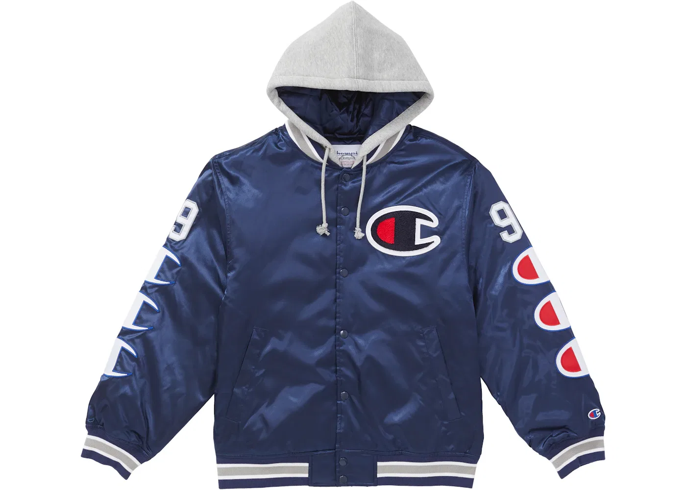 Мужская куртка-бомбер с капюшоном из сатина Jacket Supreme, Navy