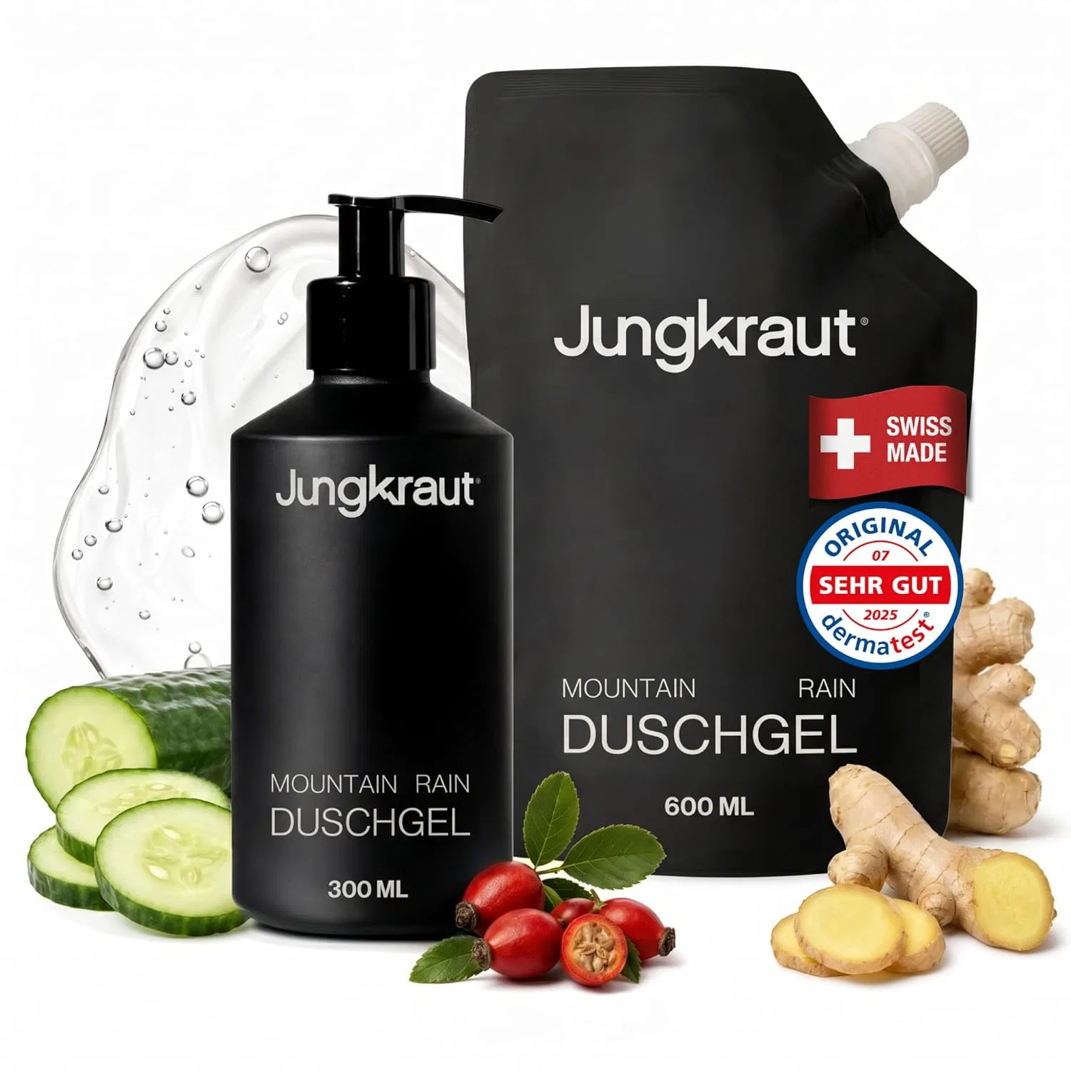 Гель для душа Mountain Rain Set, Jungkraut, 900 мл, Bergamot Cedar Lemon