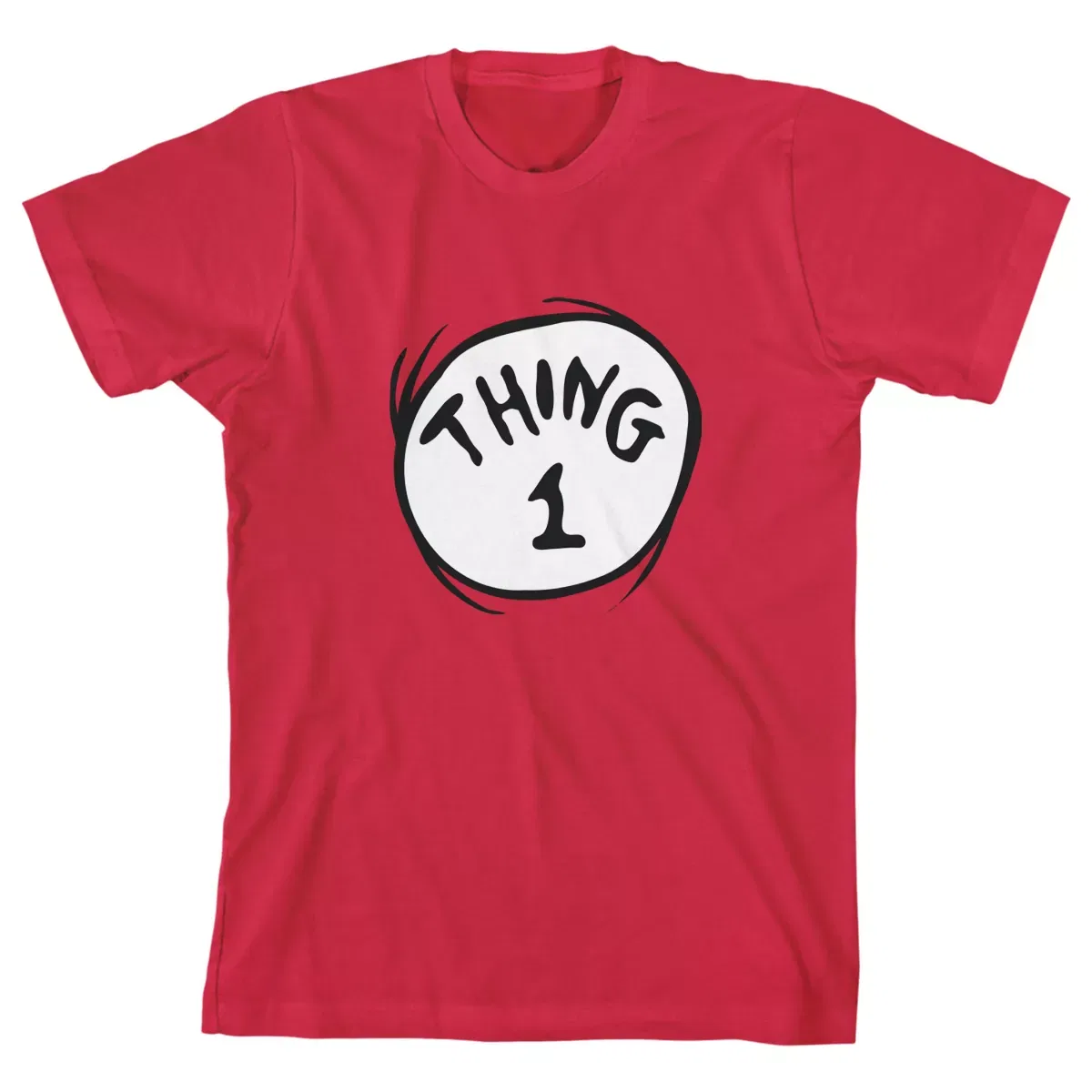 Детская футболка с коротким рукавом с принтом Dr. Seuss Thing 1, Цвет Thing 1