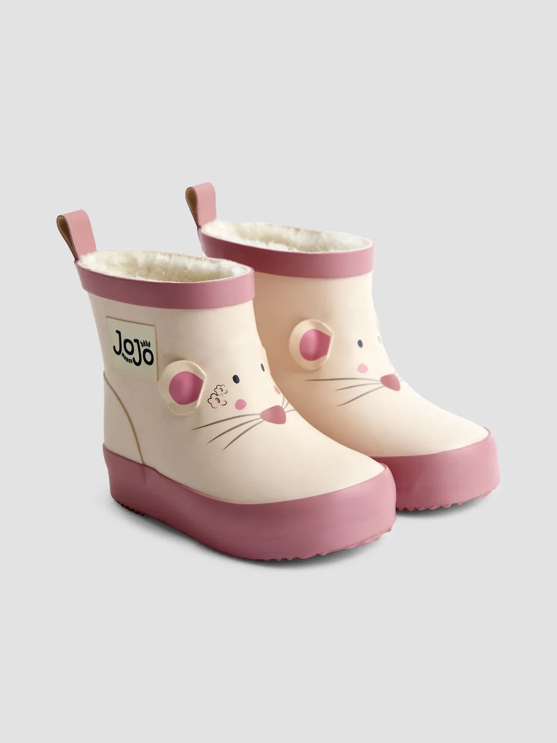 Резиновые сапоги 3D мышки JoJo Maman Bébé, кремовый