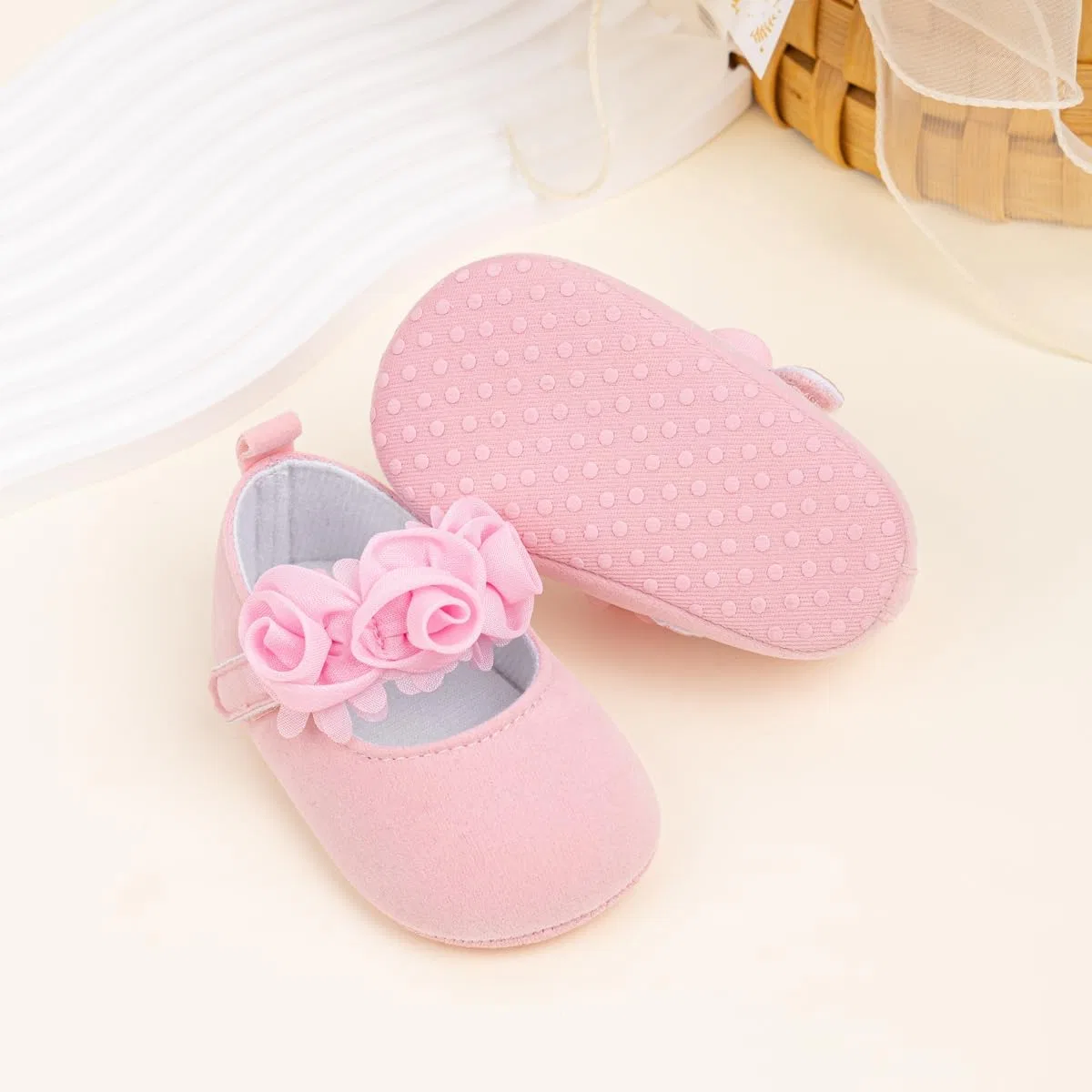 Детские туфли Мэри Джейн для девочек HsdsBebe, Cotton Pink — фото 3