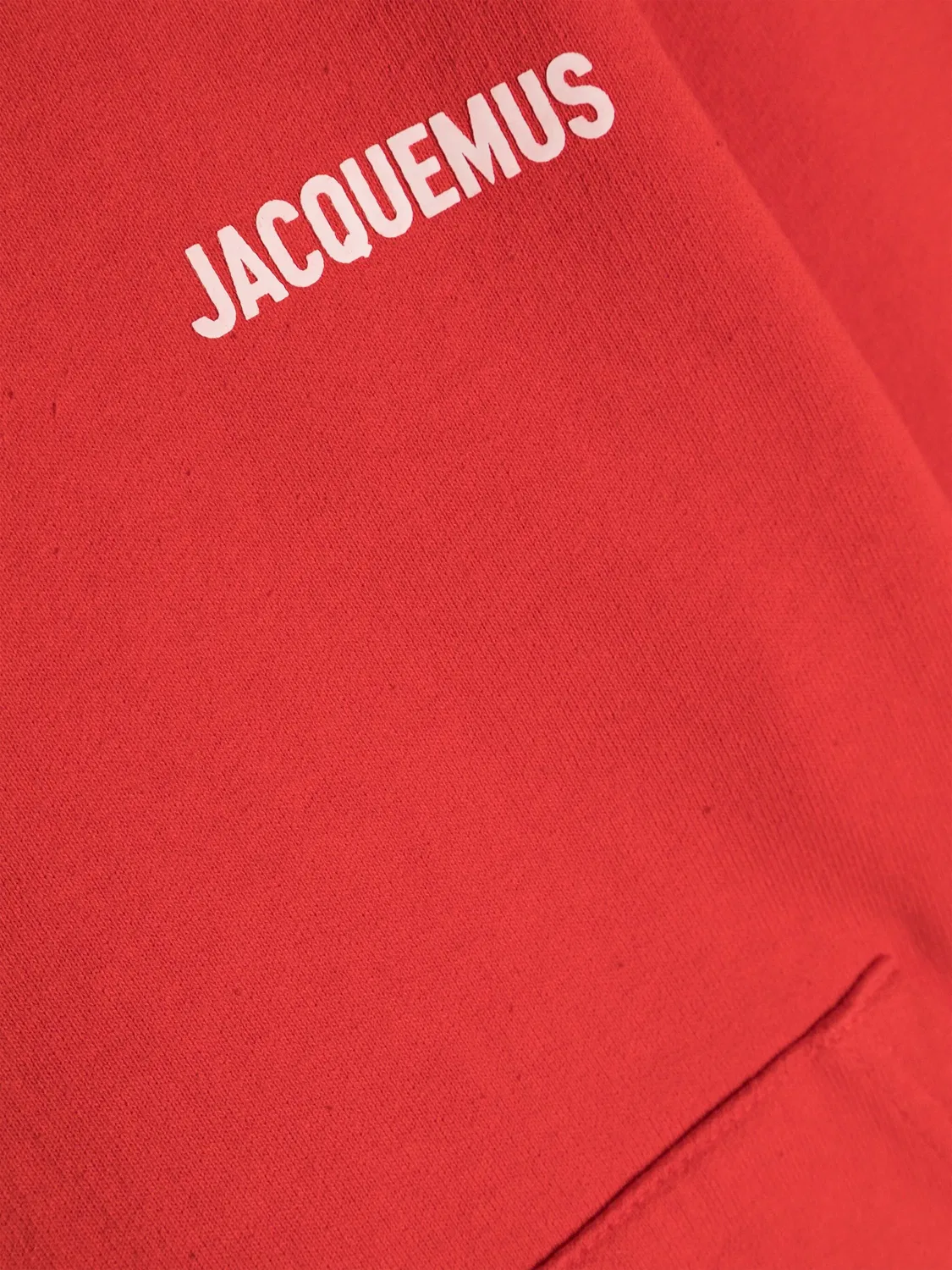 Худи с логотипом из хлопка Jacquemus, красный — фото 3