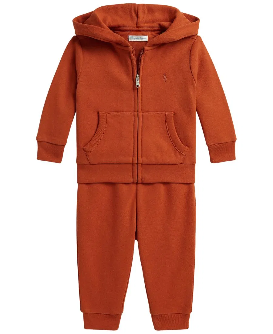 Комплект из худи и брюк с флисом, с капюшоном и длинным рукавом Polo Ralph Lauren, Sweet Potato