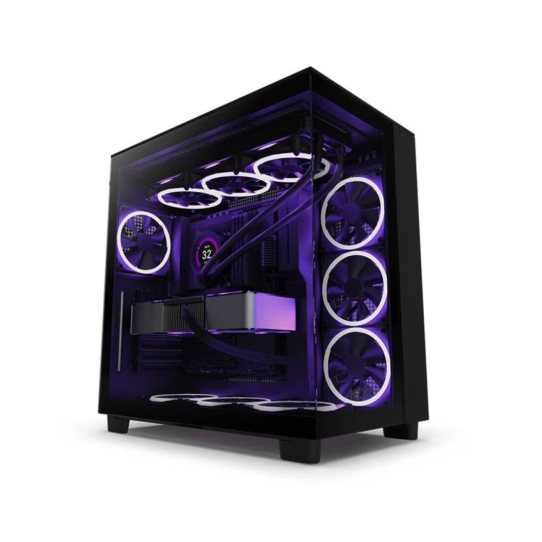 

Корпус NZXT H9 Flow, ATX/Micro-ATX, Mid Tower, черный