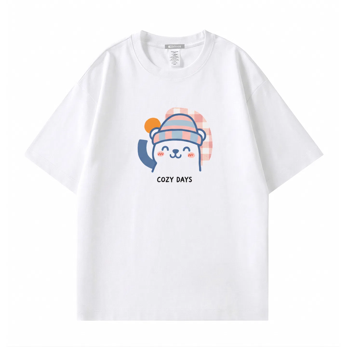 Детская футболка с принтом Red bean Red Bean Street Pattern Creative Design Everyday Commute Versatile Casual T-Shirt, Black — фото 4