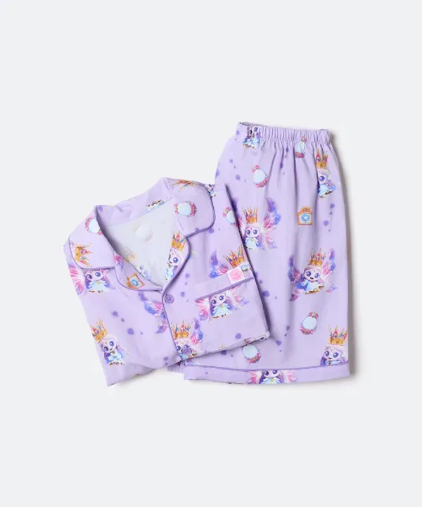 Пижама с коротким рукавом, Catch Tiniping 6, Spao Kids, светло-фиолетовый — фото 4
