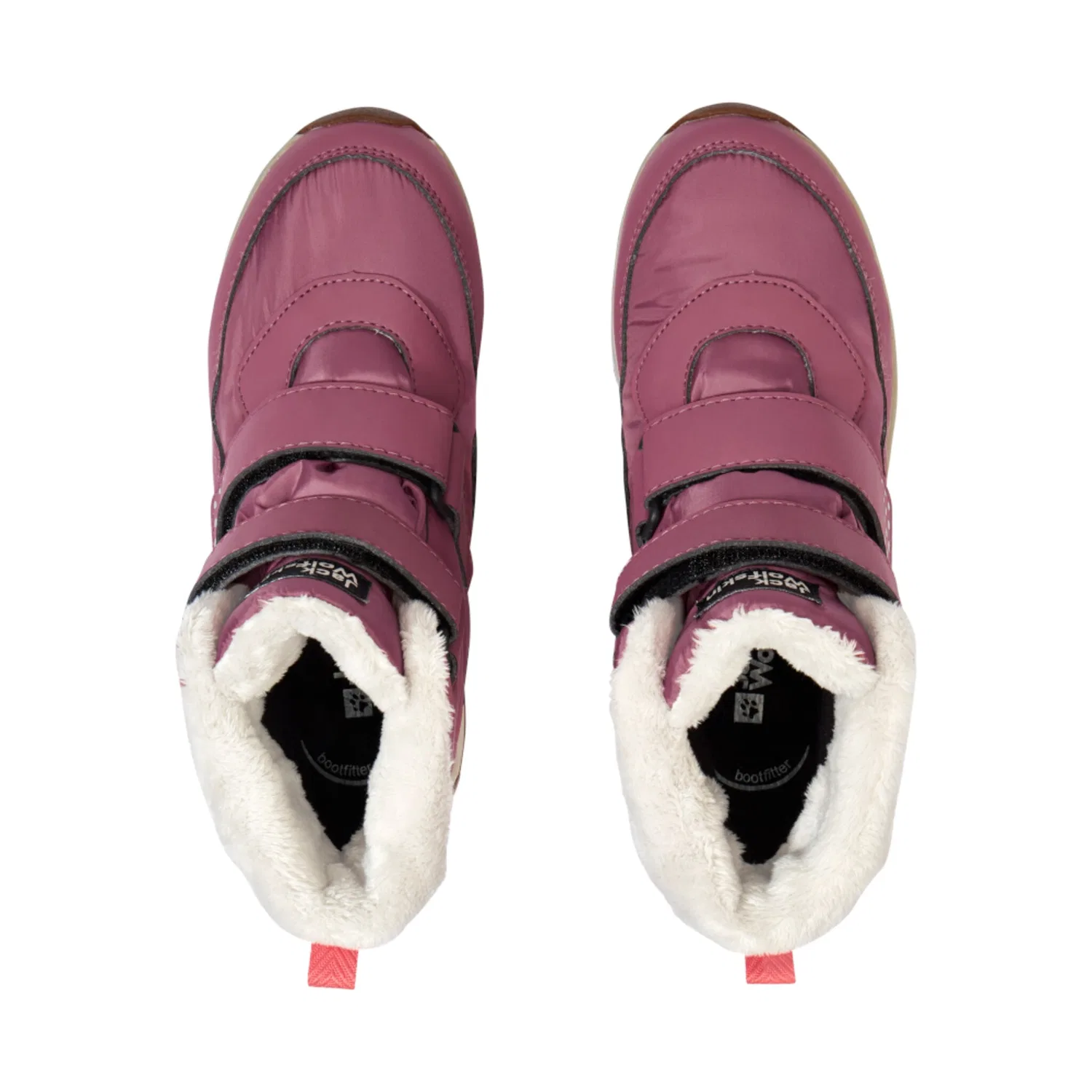 Детские зимние ботинки для ходьбы Polar Bear-G Texapore Mid VC Jack Wolfskin, Raisin — фото 4