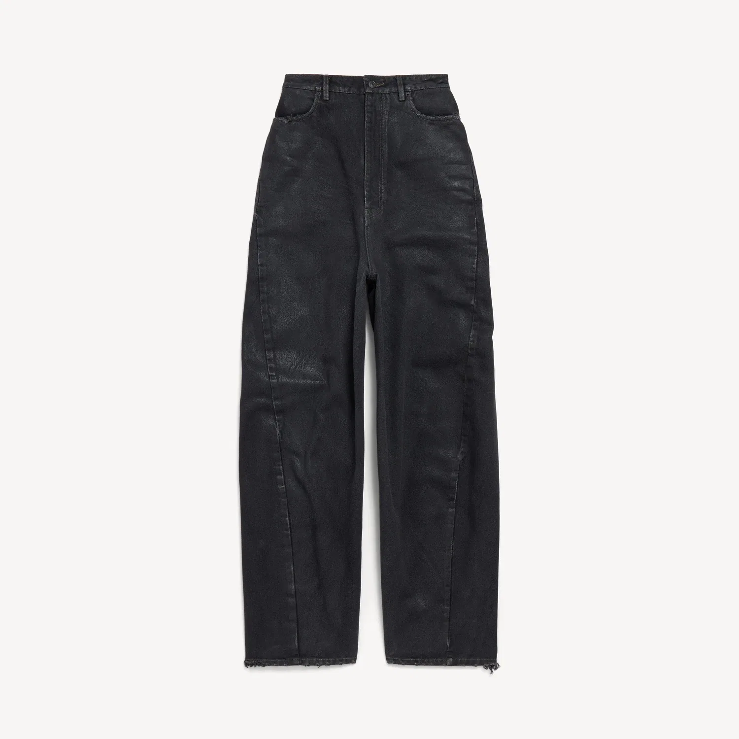Женские брюки с высокой талией Barrel Twisted Seam в винтажном стиле Balenciaga, черный