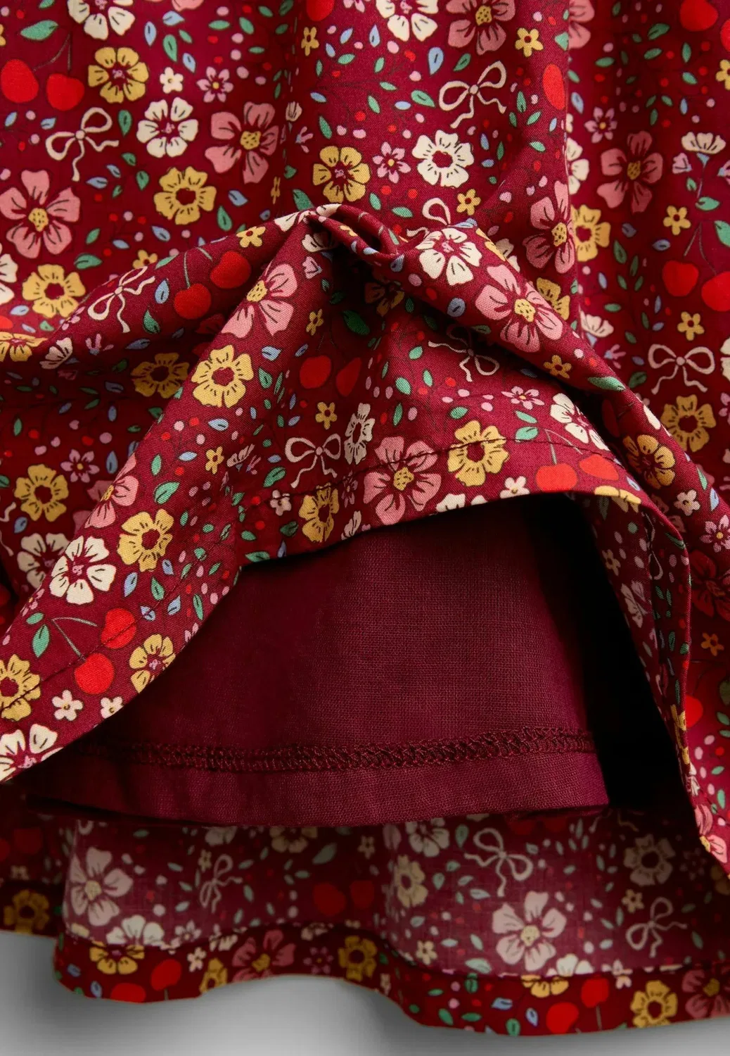 Вязаное платье-комбинезон Jojo Maman Bébé, Burgundy Red Cherry — фото 4