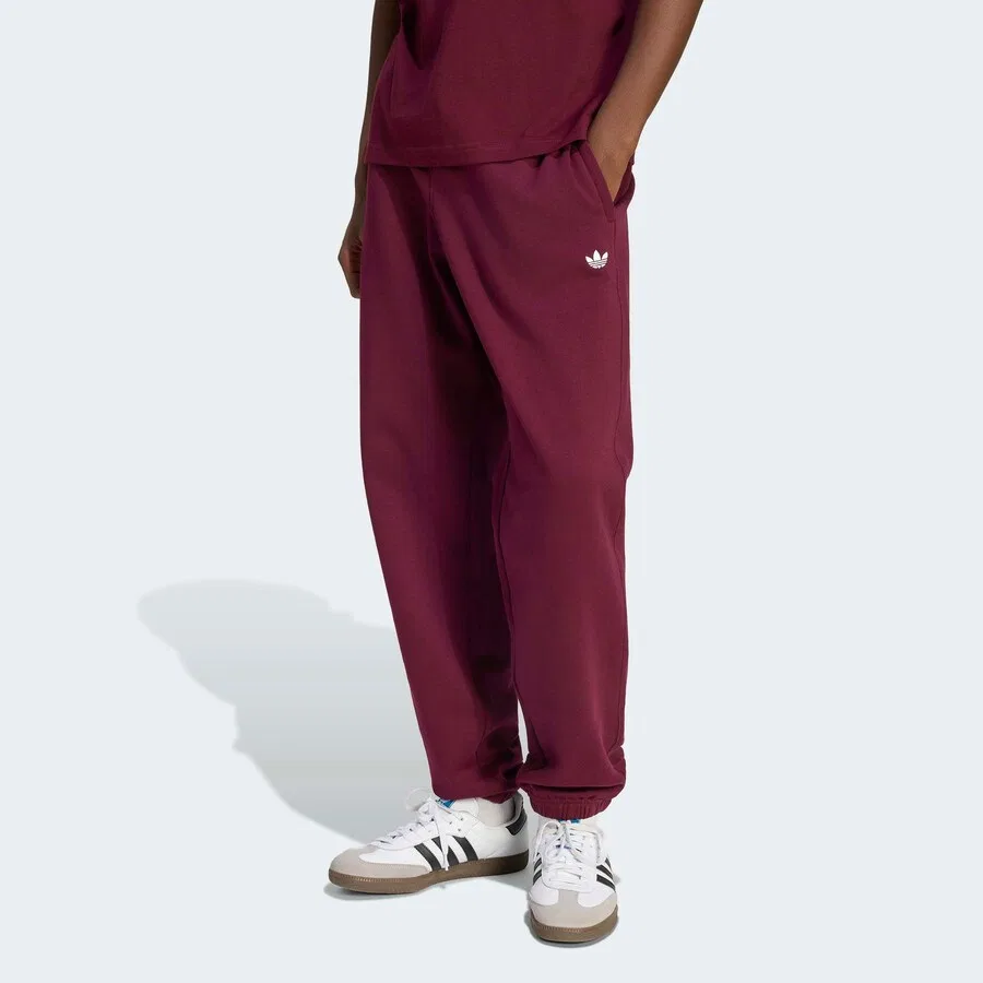Зауженные брюки ADIDAS ORIGINALS бордового цвета — фото 3