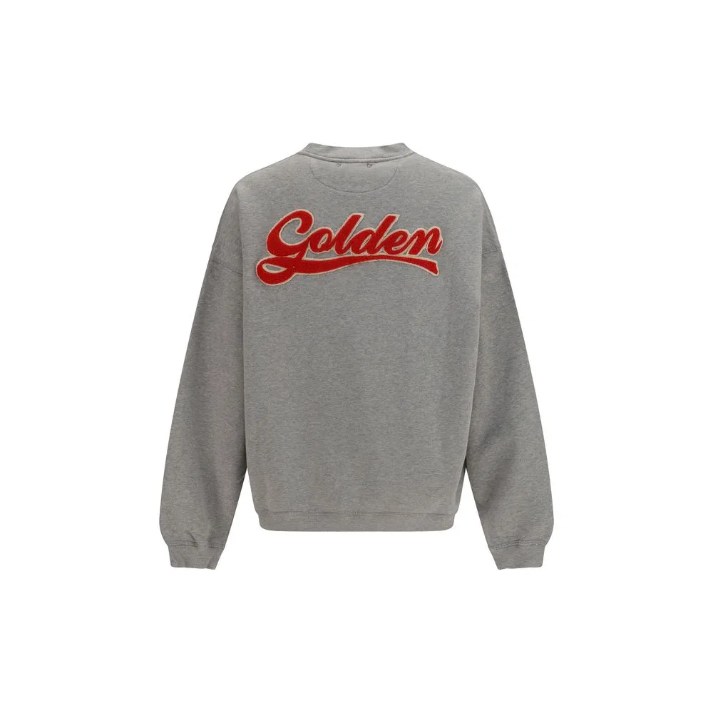 Мужской свитшот оверсайз с надписью на спине Golden Goose, Gray — фото 2