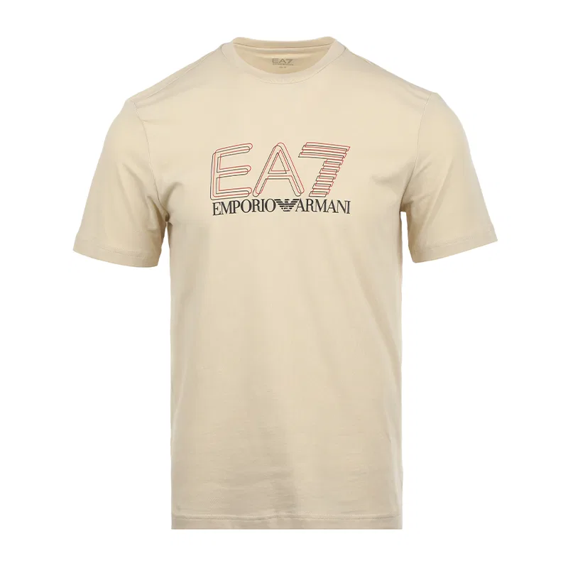 Мужская футболка с круглым вырезом EMPORIO ARMANI, Beige