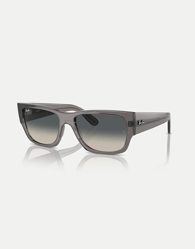 

Солнцезащитные очки Ray-Ban Carlos прямоугольной формы с серыми линзами в опалово-темно-сером цвете