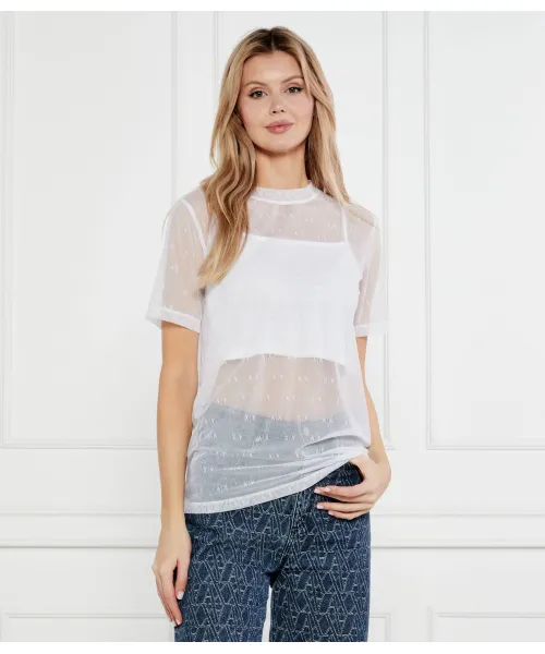 

Блуза Relaxed fit Armani Exchange, белый